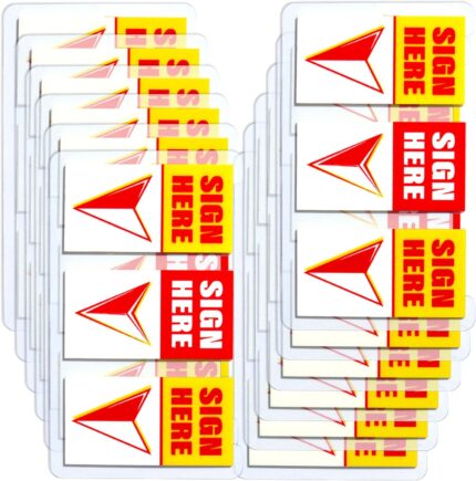 0 Sets Sign Here Index Marker